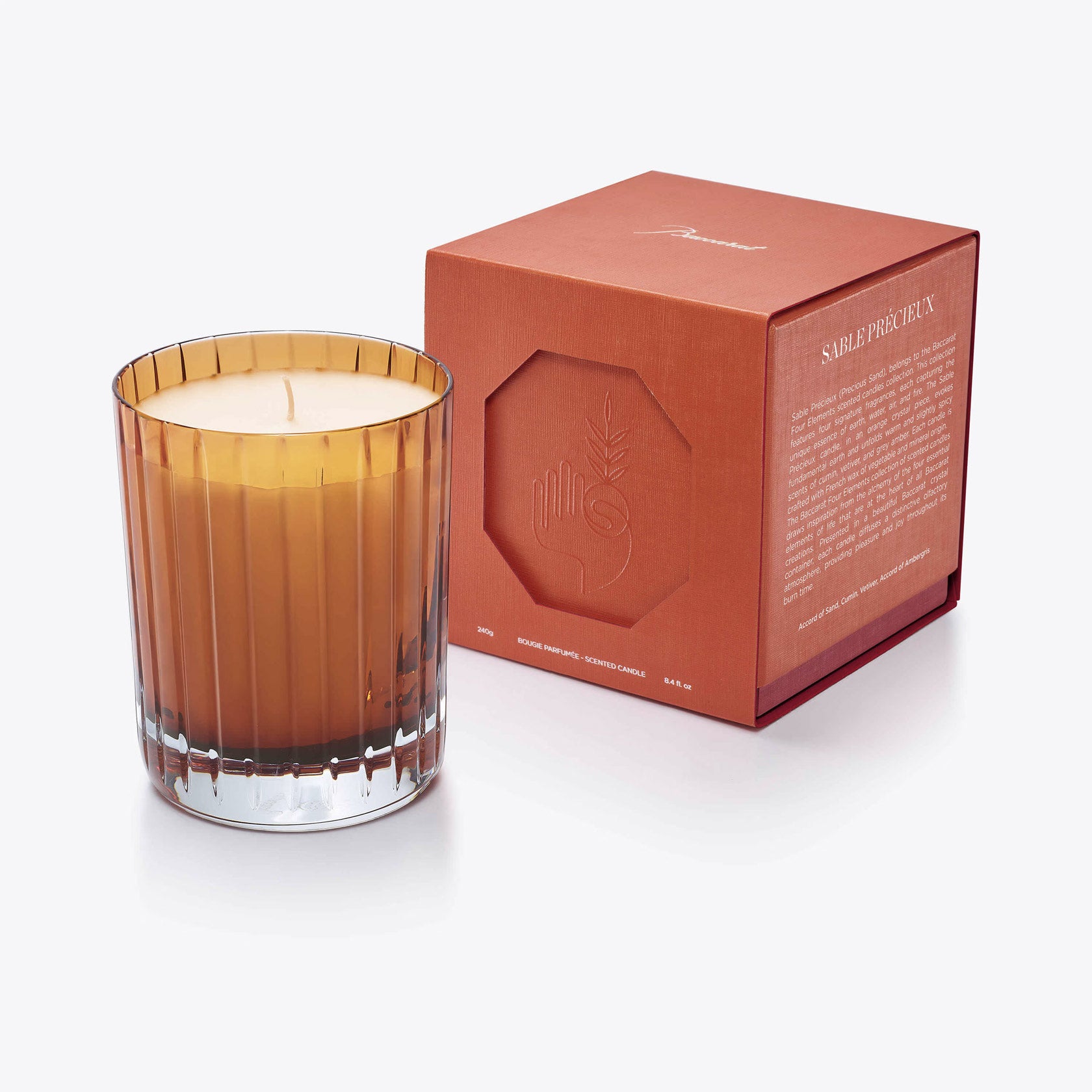 Baccarat 4 Elements Candle, Precious Sand Scent, Orange Harmonie