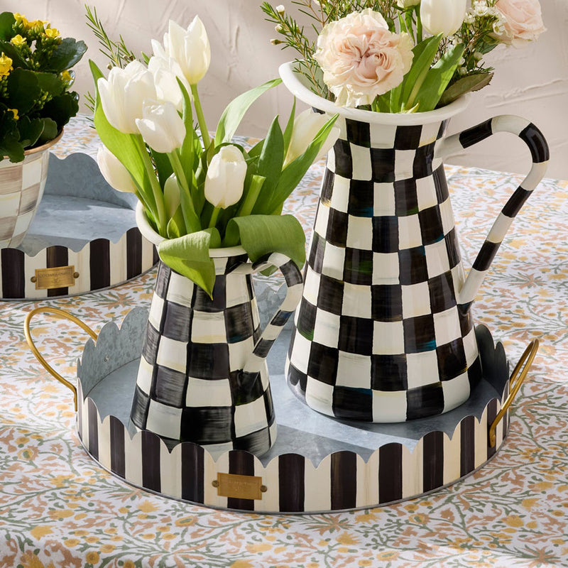 Mackenzie-Childs Courtly Stripe Serving Trays, Set of 2