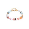 Coeur De Lion Geo Cube Aqua Apricot Bracelet