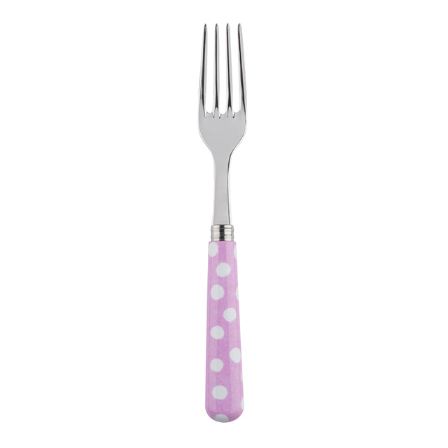 Sabre White Dots Pink 22cm  Dinner Fork