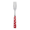 Sabre White Dots Red 22cm Dinner Fork