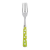 Sabre White Dots Lime 22cm Dinner Fork