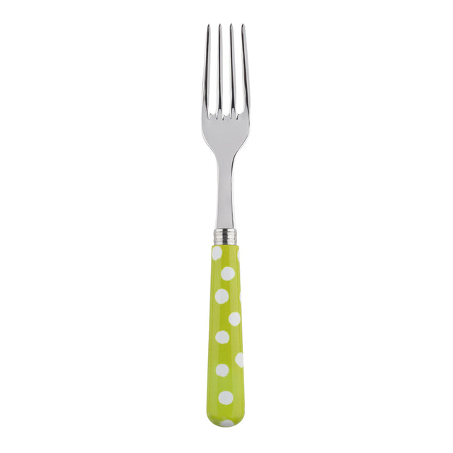 Sabre White Dots Light Green 22cm  Dinner Fork