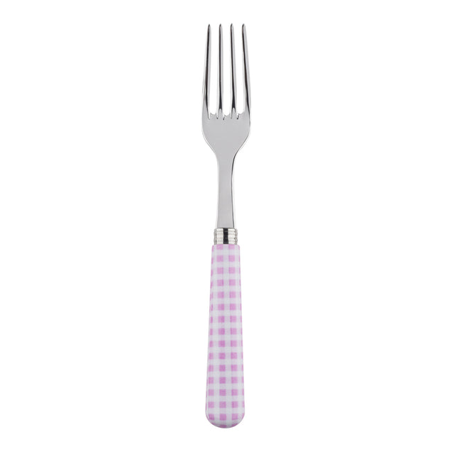 Sabre Gingham Pink 22cm Dinner Fork