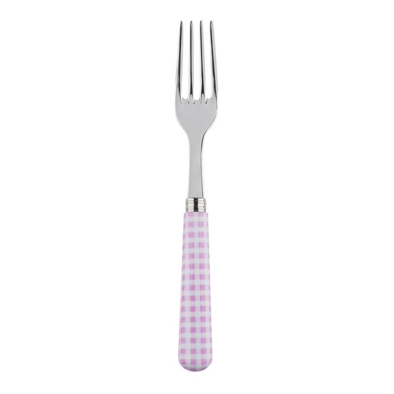 Sabre Gingham Pink 22cm Dinner Fork