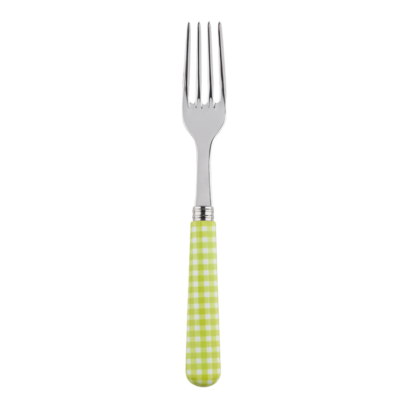 Sabre Gingham Lime 22cm Dinner Fork