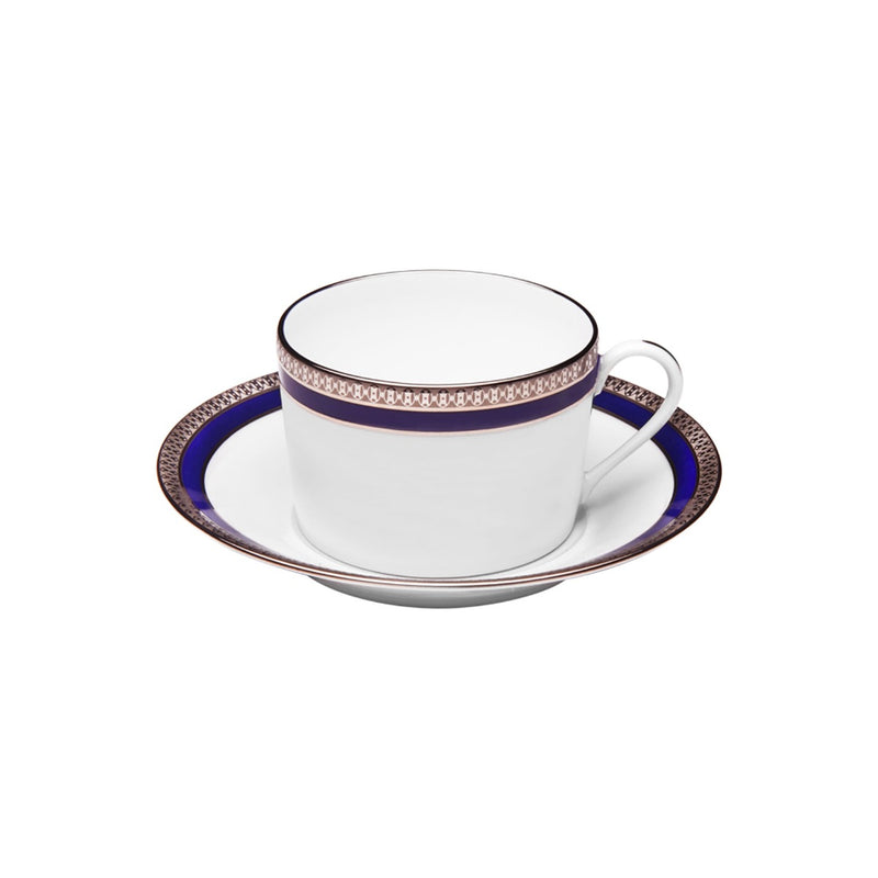 Haviland Symphonie Blue Platinum Tea Cup and Saucer
