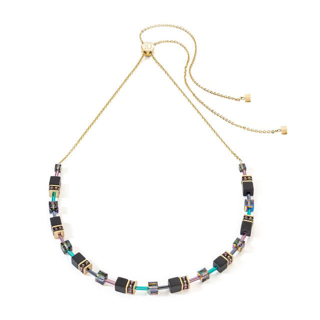 Coeur De Lion GeoCube Iconic Black Nature Chain Necklace

