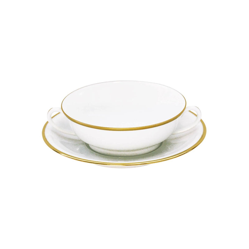 Haviland Orsay Gold Soup Cup and Saucer
