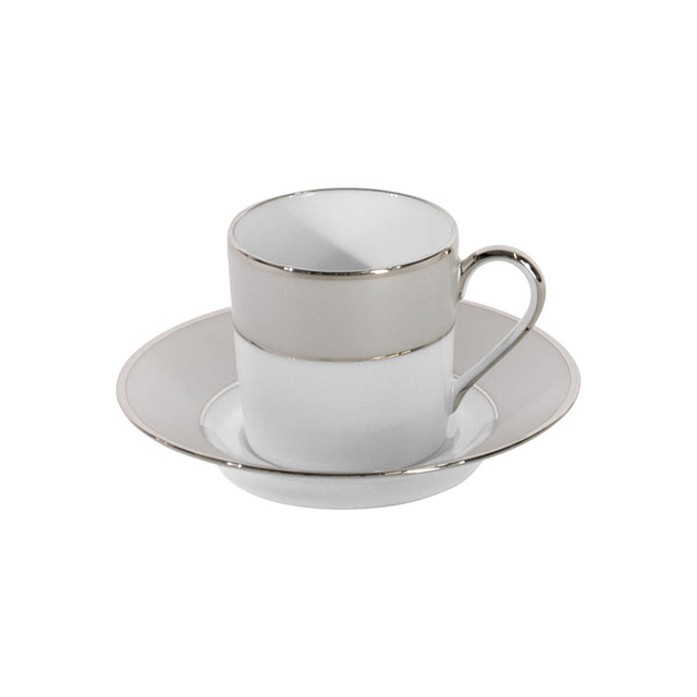 Haviland Clair De Lune Uni Coffee Cup and Saucer