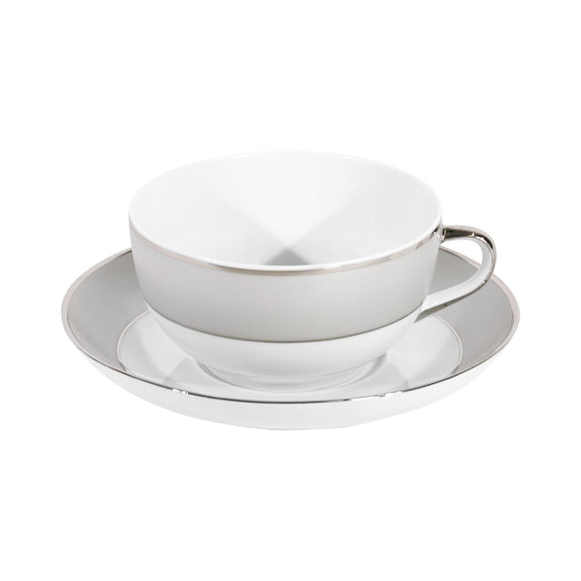 Haviland Clair De Lune Uni Cappuccino Cup and Saucer