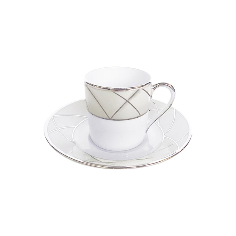 Haviland Clair De Lune Arcades Espresso Cup and Saucer
