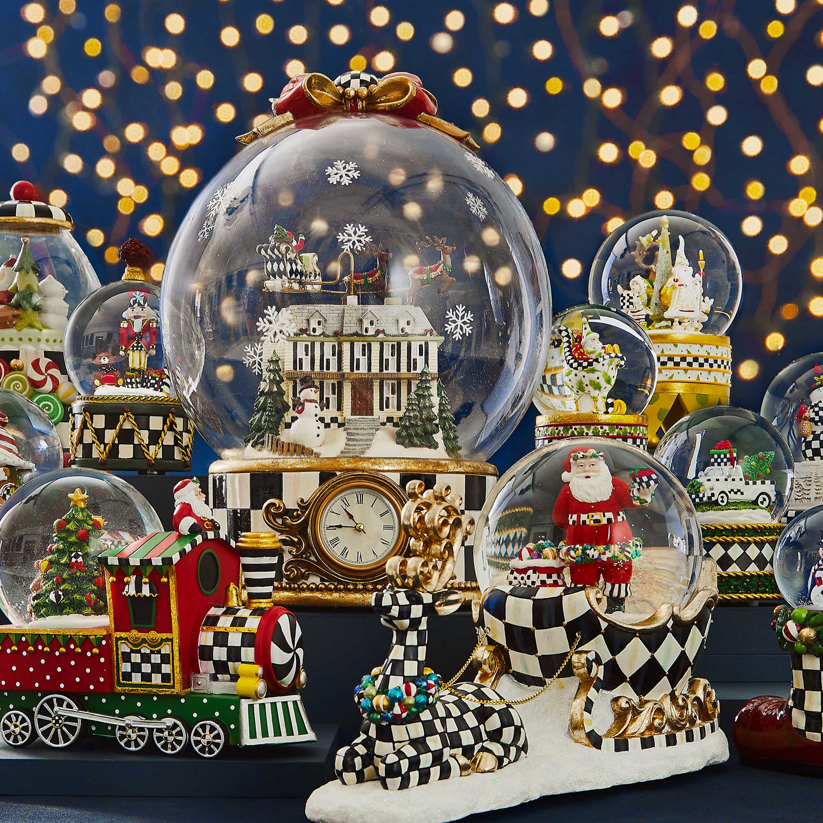 Mackenzie Childs Dashing Through the Snow Globe – David
