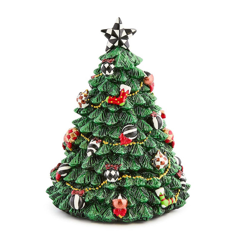 Mackenzie-Childs Courtly Christmas Tree Rotating Music Box