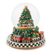 Mackenzie-Childs Cozy Christmas Tree & Train Snow Globe
