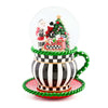 Mackenzie-Childs Check It Out Teacup Snow Globe