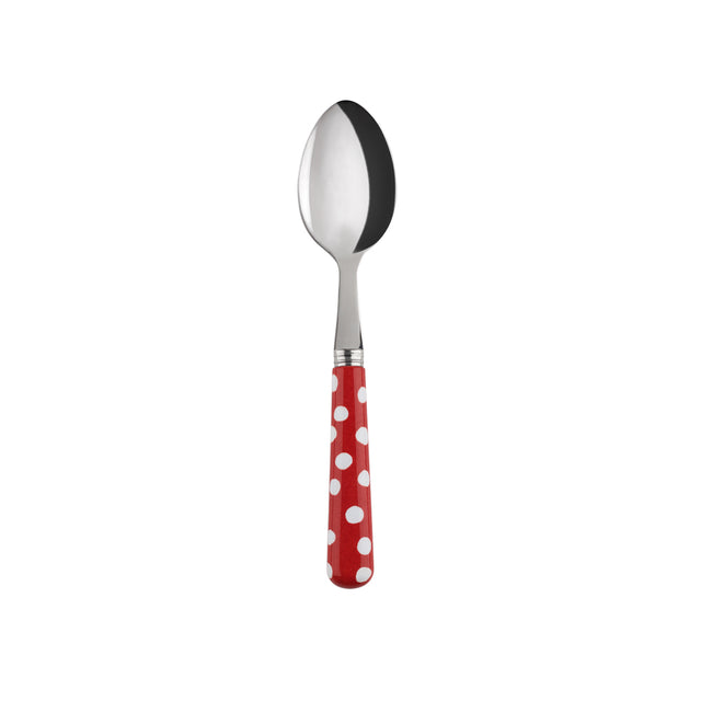 Sabre White Dots Red 14cm Coffee Spoon