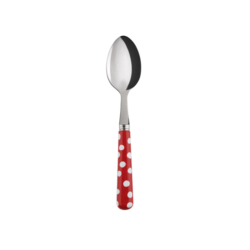 Sabre White Dots Red 14cm Coffee Spoon