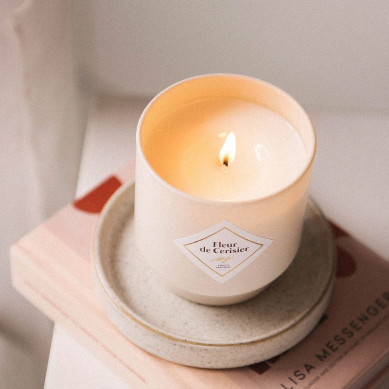 My Jolie Candle Sakura Flower Jewel Candle, Black Pearl Bracelet