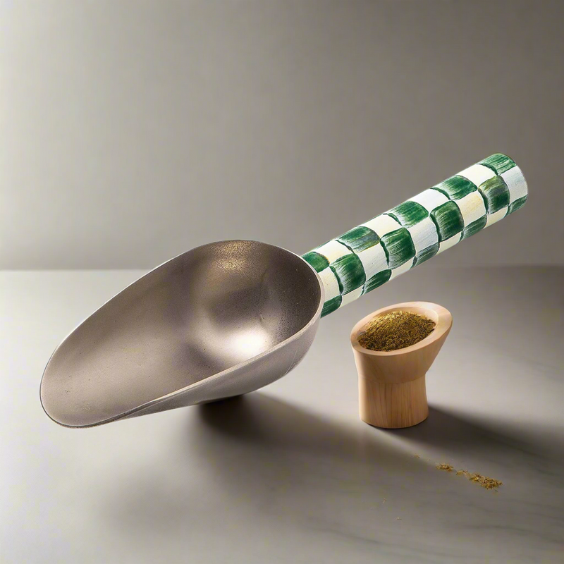Mackenzie-Childs Emerald Check Small Scoop