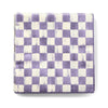 Mackenzie Childs Violet Check Cocktail Paper Napkins