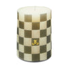 Mackenzie-Childs Check Grey 4" Pillar Candle