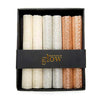 Mackenzie-Childs Mini Dinner Candles Rose Gold, Silver, & Pearl, Set of 6