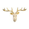 Mackenzie-Childs Mocha Check Small Deer Wall Decor
