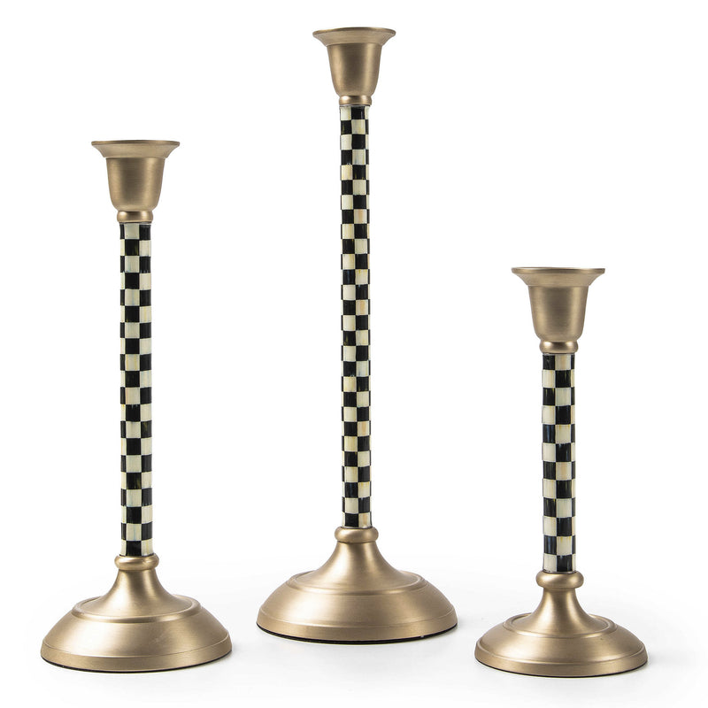 Mackenzie-Childs Courtly Check Small Candlestick