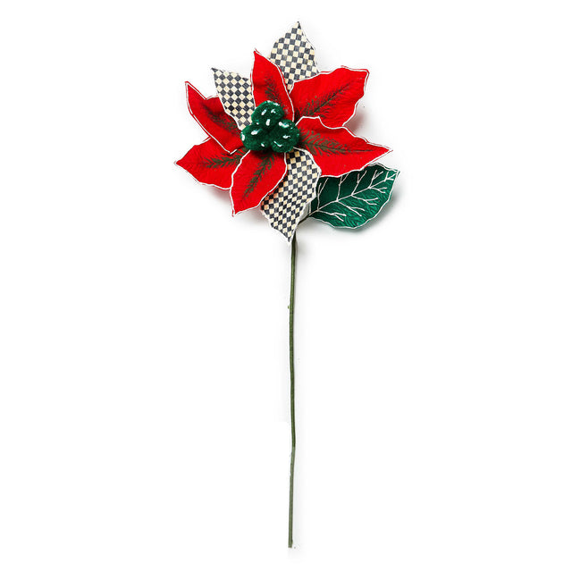 Mackenzie-Childs Cozy Christmas Poinsettia Stem