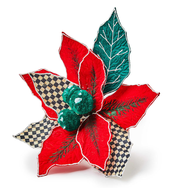 Mackenzie-Childs Cozy Christmas Poinsettia Clip