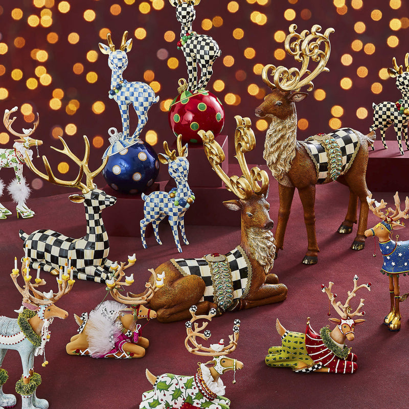 Mackenzie-Childs Checkmate Sitting Deer