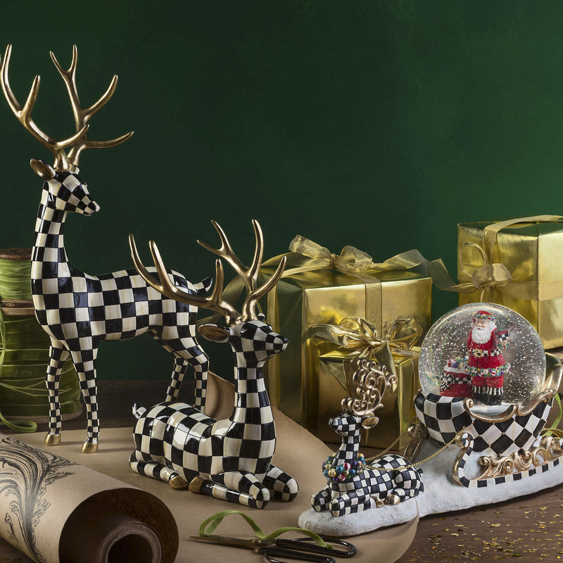 Mackenzie-Childs Checkmate Sitting Deer