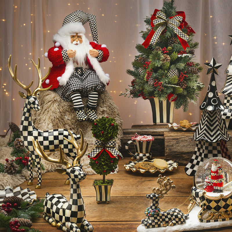 Mackenzie-Childs Checkmate Sitting Deer