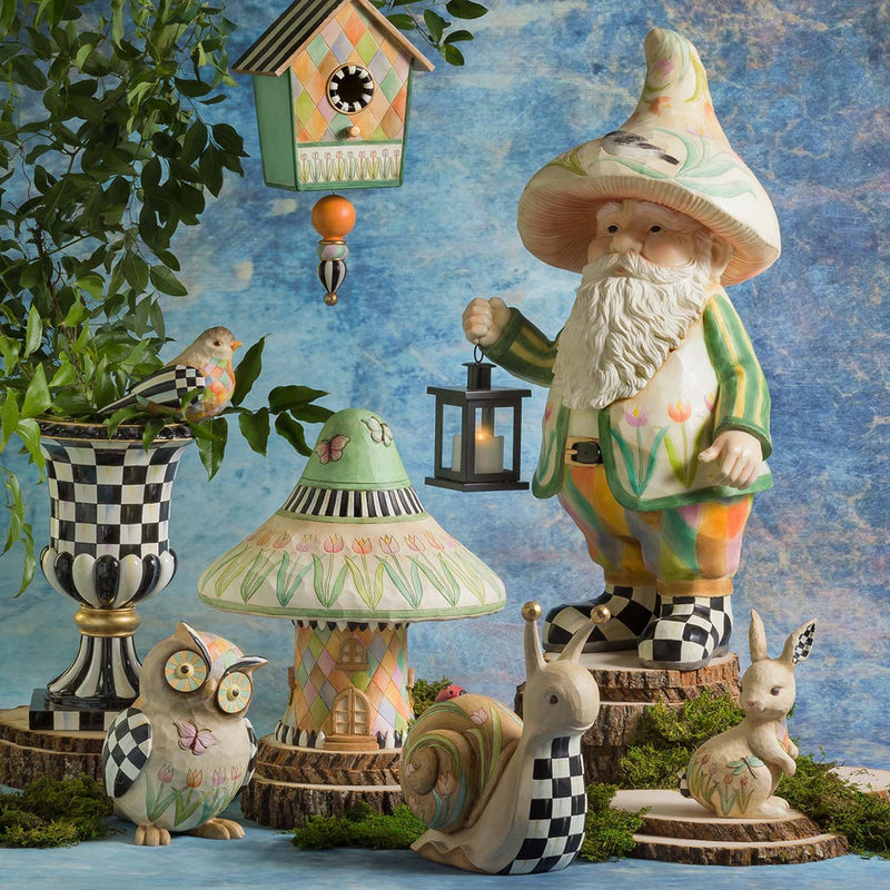 Mackenzie-Childs Courtly Check Pedestal Urn