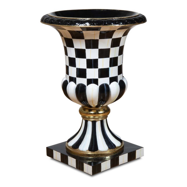 Mackenzie-Childs Courtly Check Pedestal Urn