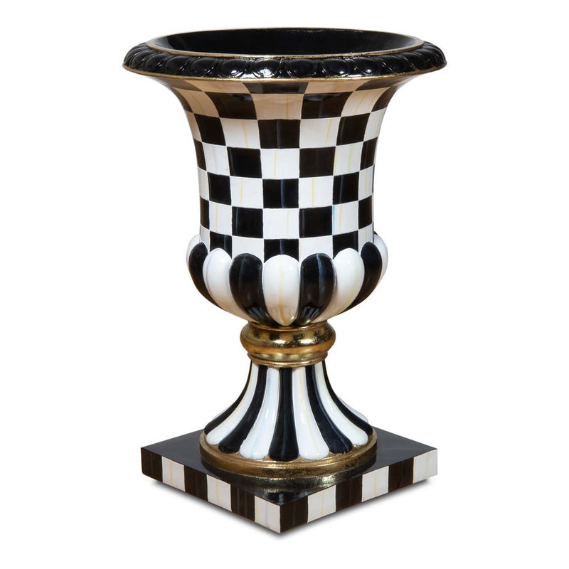Mackenzie-Childs Courtly Check Pedestal Urn