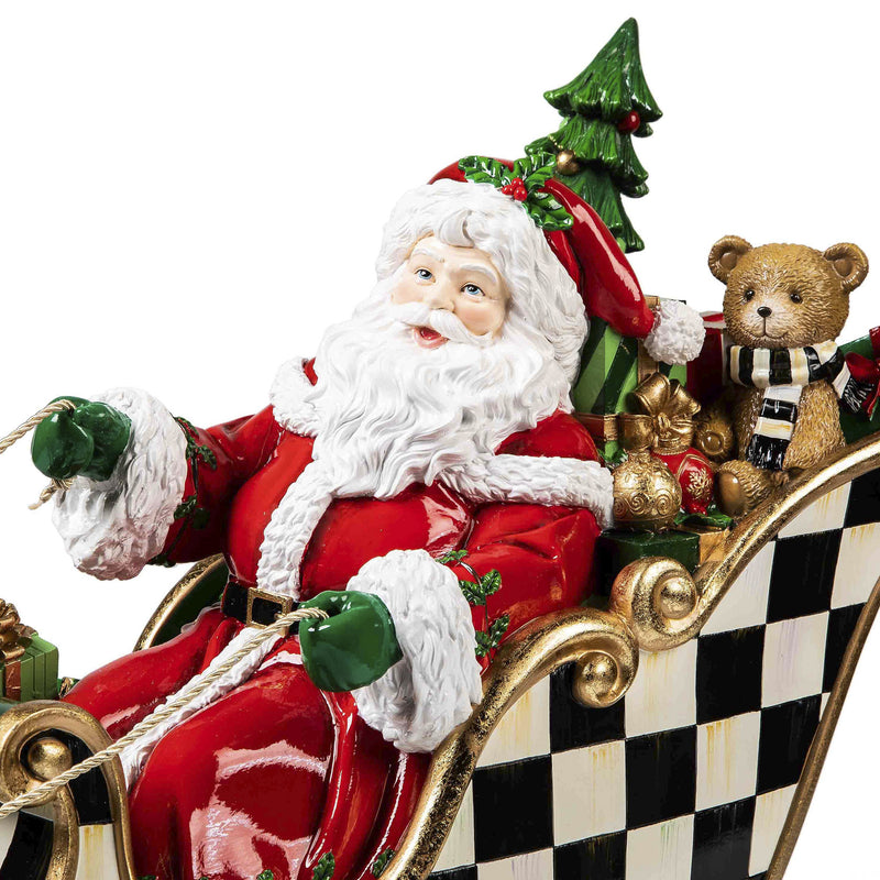 Mackenzie-Childs Night Before Christmas Santa & Sleigh