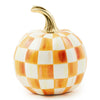 Mackenzie-Childs Orange Check Mini Pumpkin