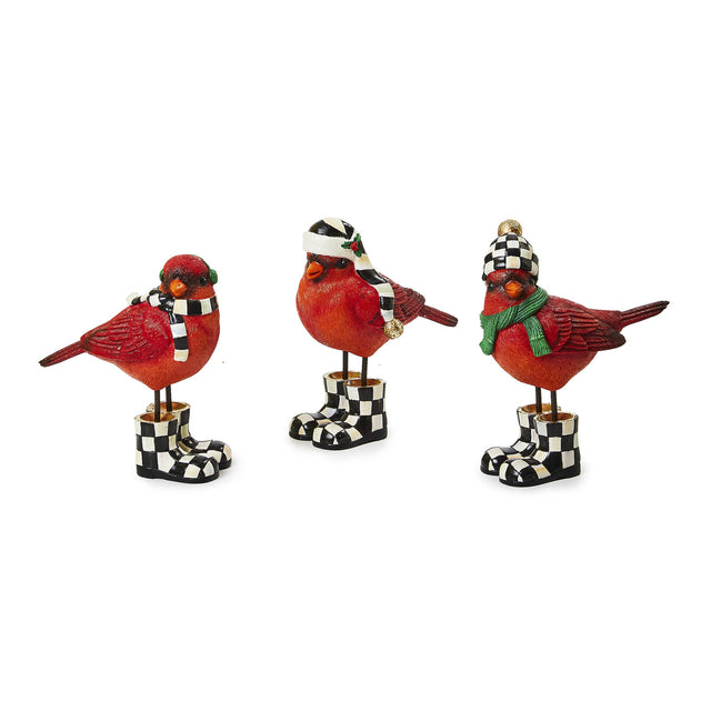 Mackenzie-Childs Cozy Christmas Cardinals, Set of 3