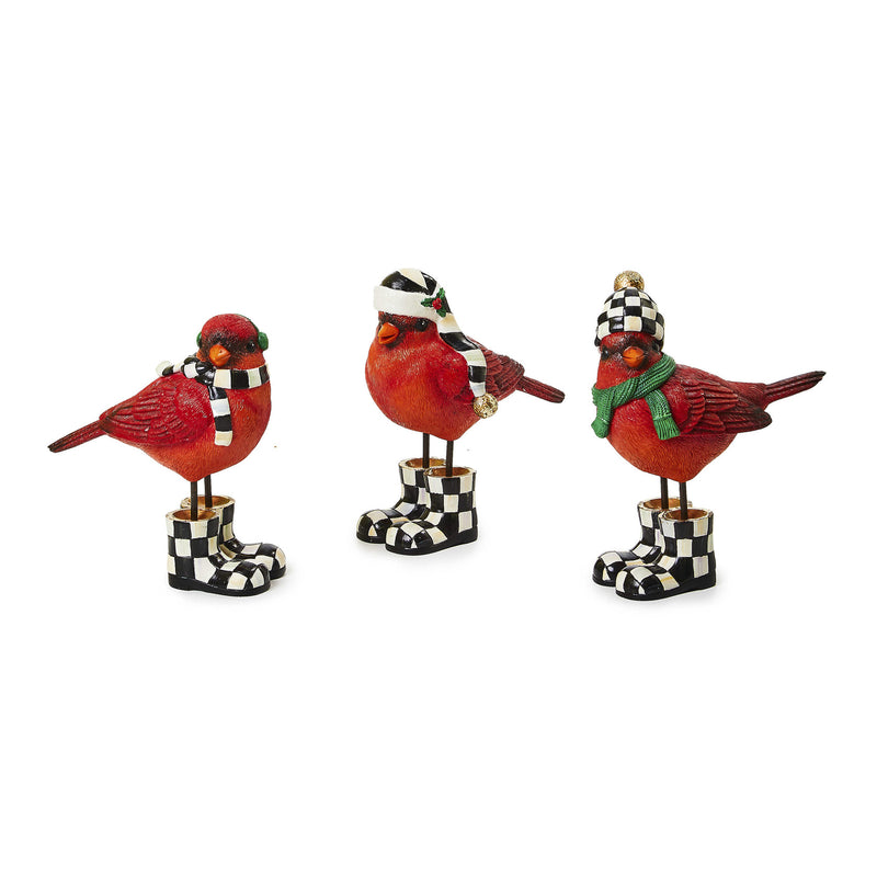 Mackenzie-Childs Cozy Christmas Cardinals, Set of 3