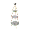 Mackenzie-Childs Check It Out Tree Tiered Plate Stand