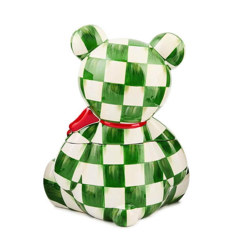 Mackenzie-Childs Check It Out Bear Cookie Jar