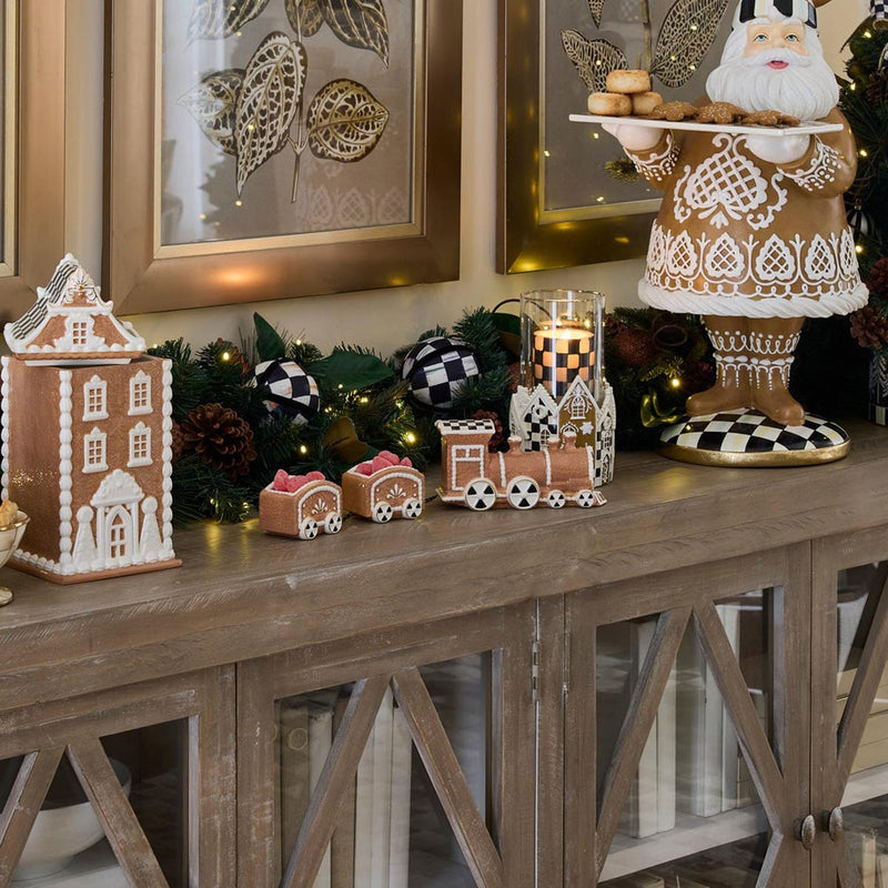 Mackenzie-Childs Gingerbread Ceramic Train