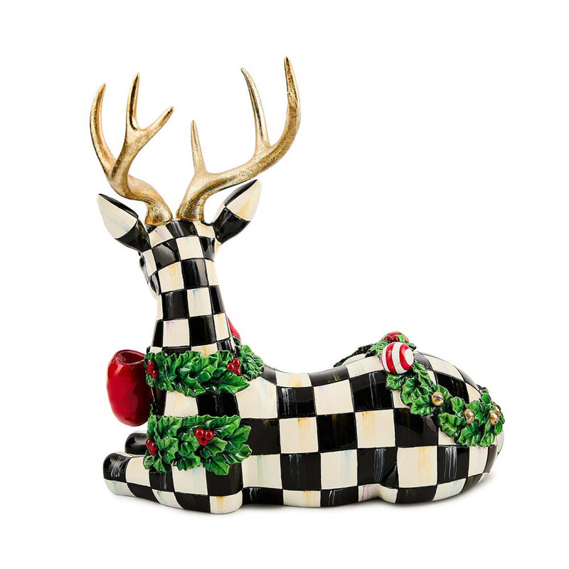 Mackenzie-Childs Holly Check Resting Deer