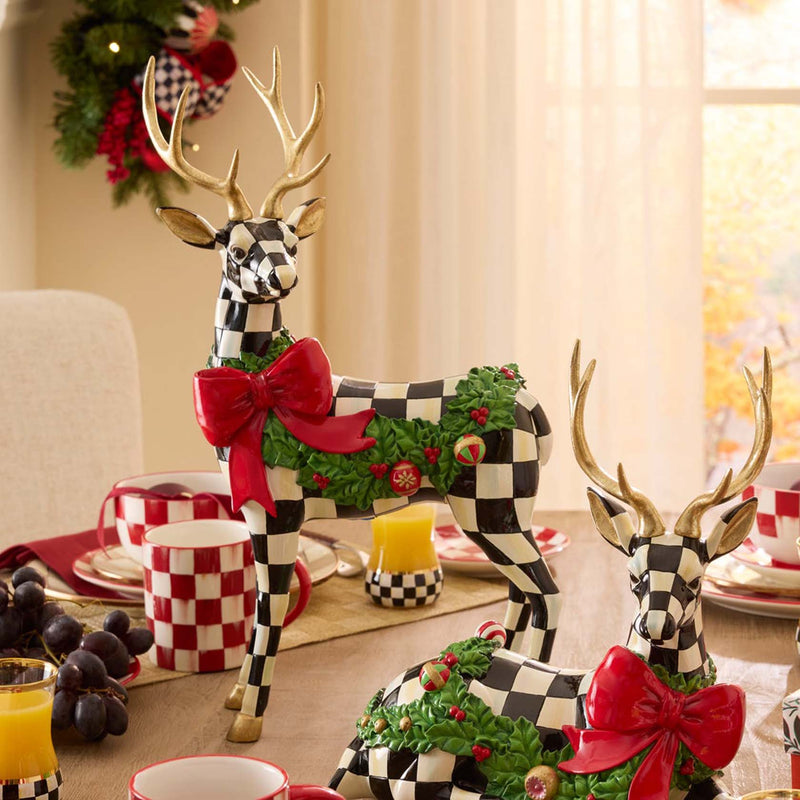 Mackenzie-Childs Holly Check Standing Deer