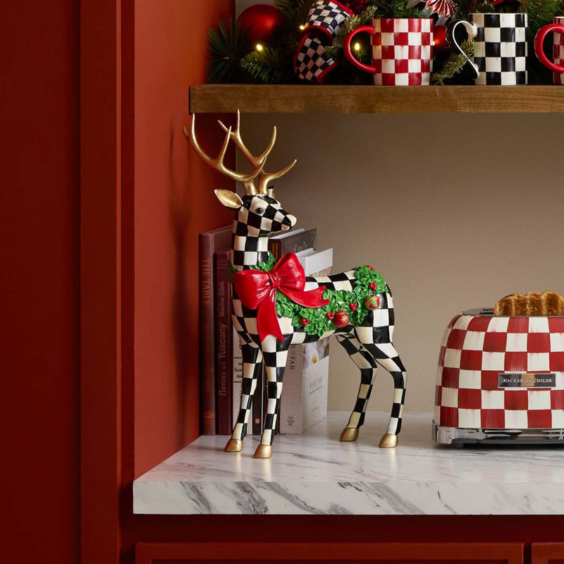 Mackenzie-Childs Holly Check Standing Deer