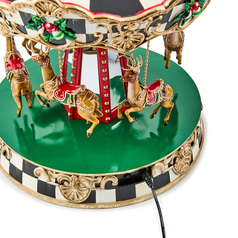 Mackenzie-Childs Merry Christmas Rotating Carousel