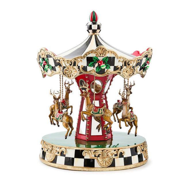 Mackenzie-Childs Merry Christmas Rotating Carousel