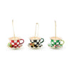 Mackenzie-Childs Check It Out Teacup Ornaments, Set Of 3